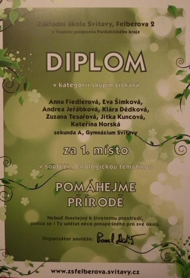 Tak takhle vypadÃ¡ nÃ¡Å¡ diplom za vÃ­tÄ›zstvÃ­.