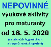 Informace pro maturanty - nepovinnÃ© vÃ½ukovÃ© aktivity od 18. 5. 2020